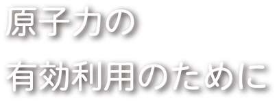 原子力の有効利用のために